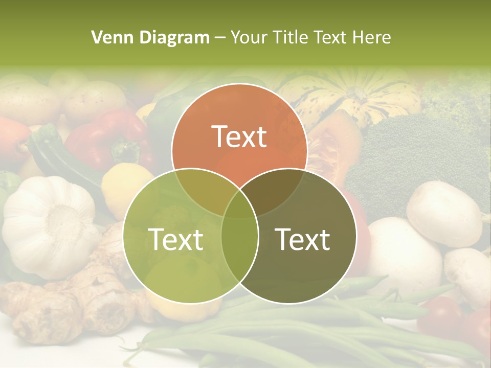 A Bunch Of Different Types Of Vegetables On A Table PowerPoint Template
