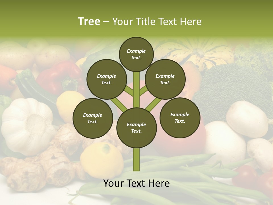 A Bunch Of Different Types Of Vegetables On A Table PowerPoint Template