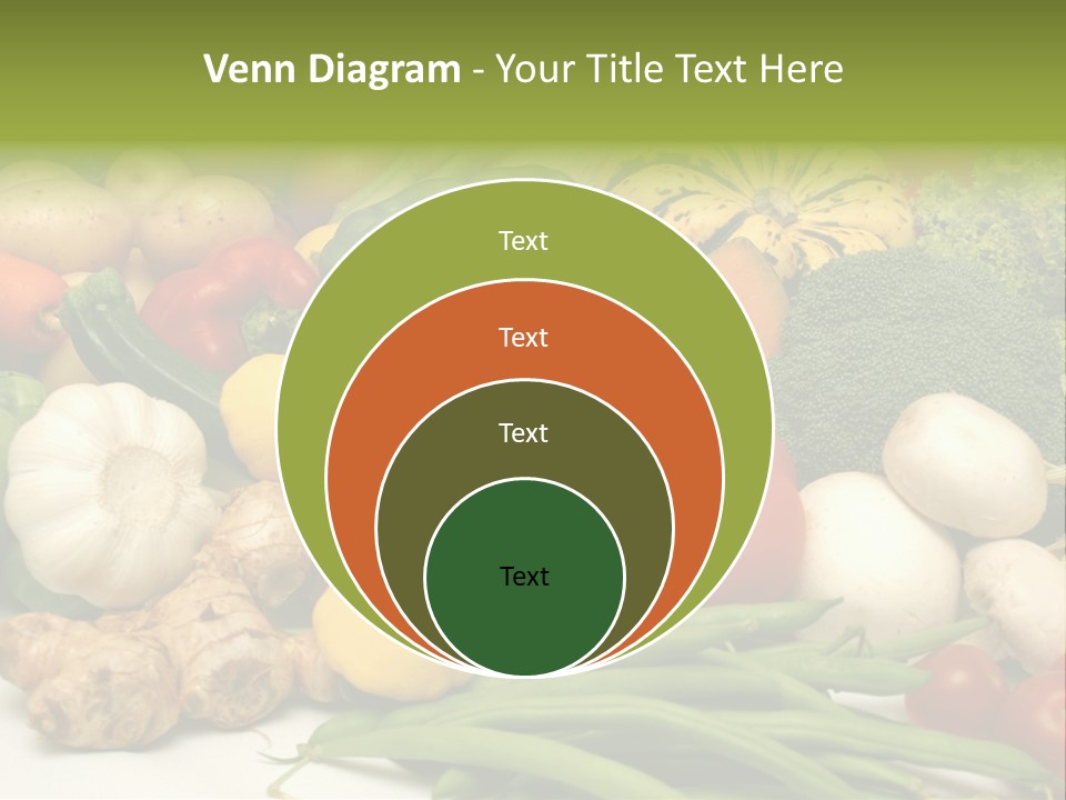 A Bunch Of Different Types Of Vegetables On A Table PowerPoint Template
