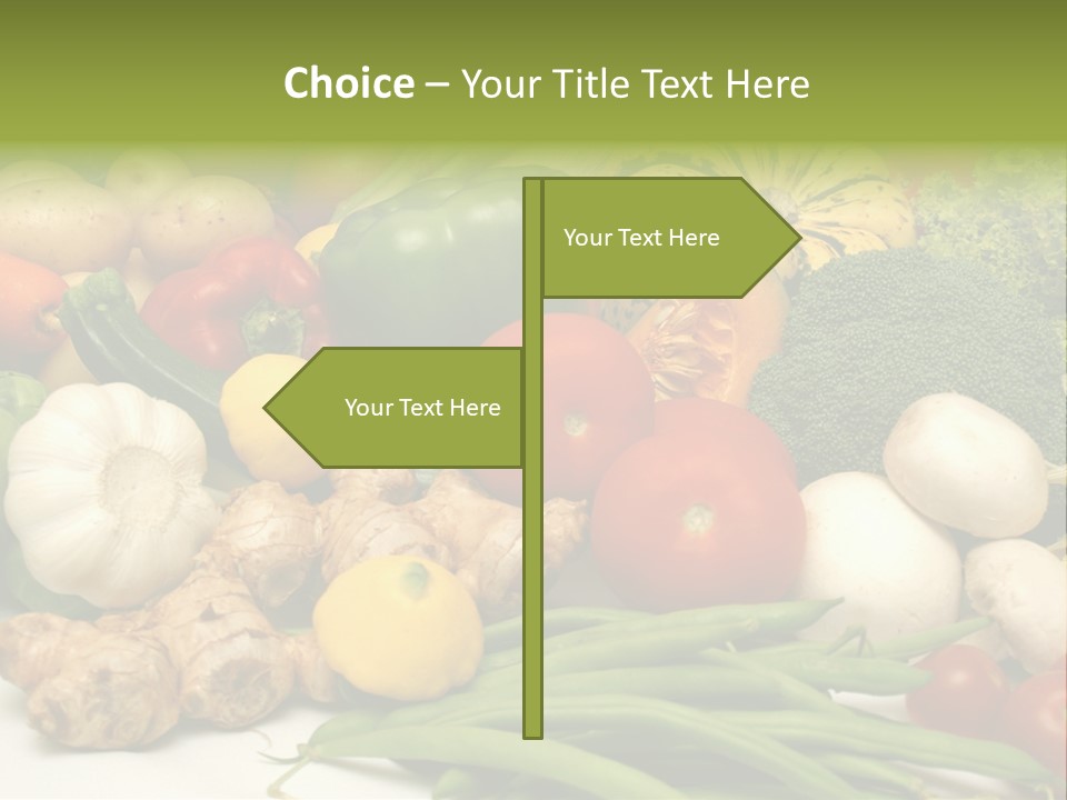 A Bunch Of Different Types Of Vegetables On A Table PowerPoint Template