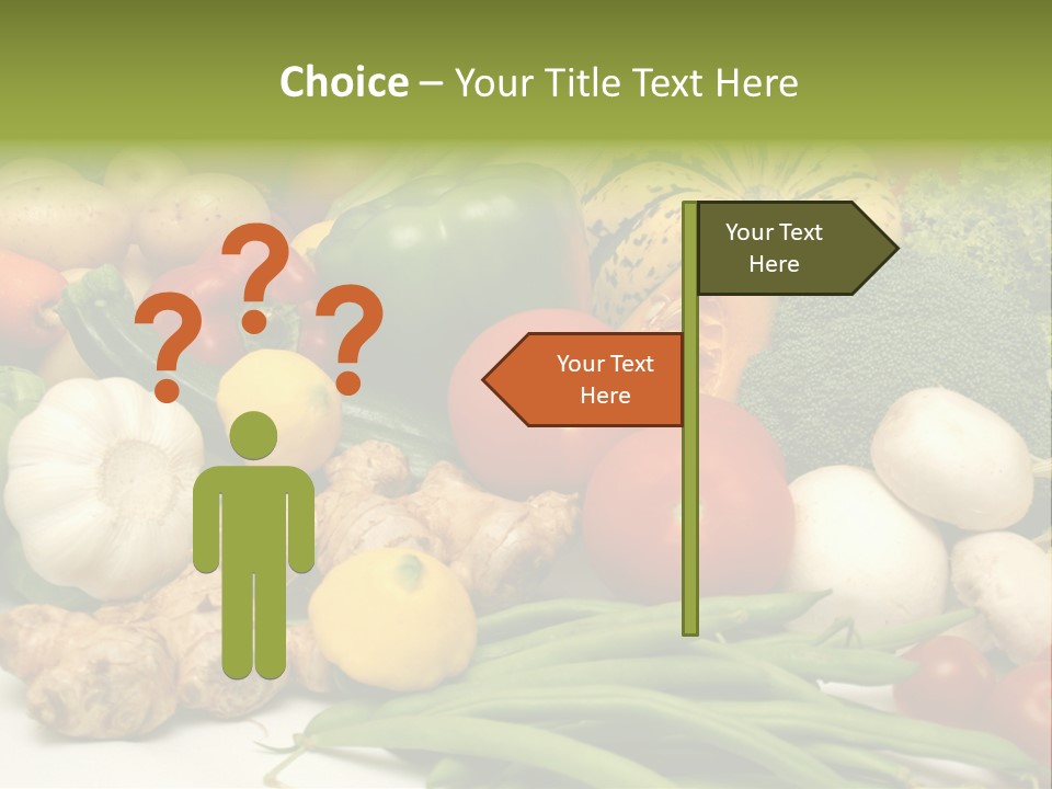 A Bunch Of Different Types Of Vegetables On A Table PowerPoint Template