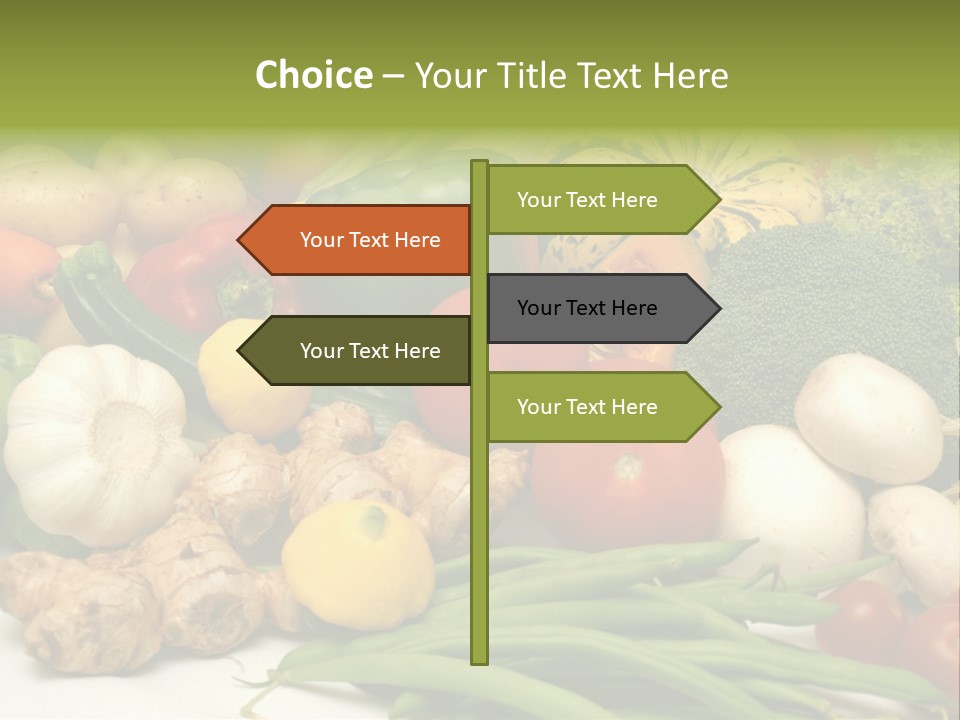 A Bunch Of Different Types Of Vegetables On A Table PowerPoint Template
