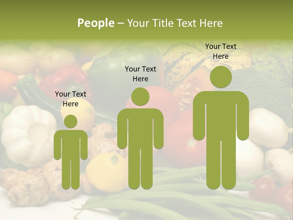 A Bunch Of Different Types Of Vegetables On A Table PowerPoint Template