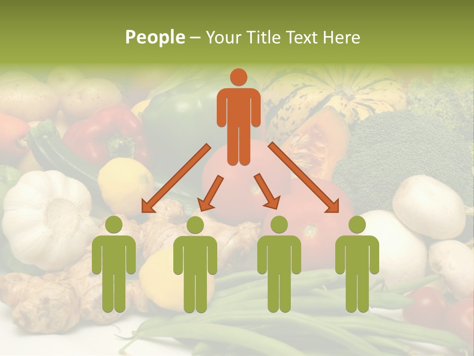 A Bunch Of Different Types Of Vegetables On A Table PowerPoint Template