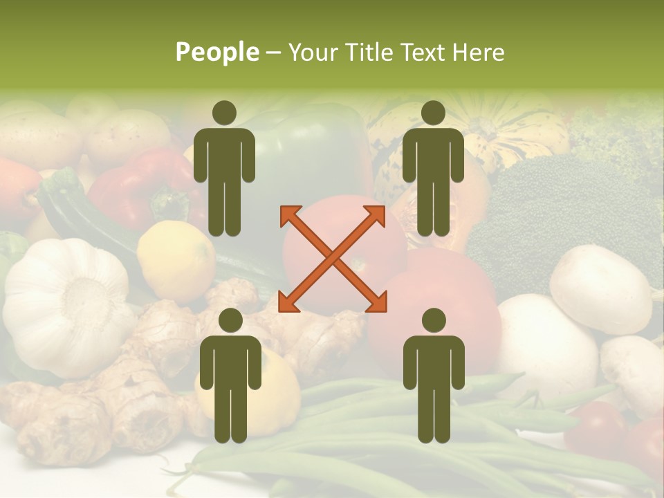A Bunch Of Different Types Of Vegetables On A Table PowerPoint Template