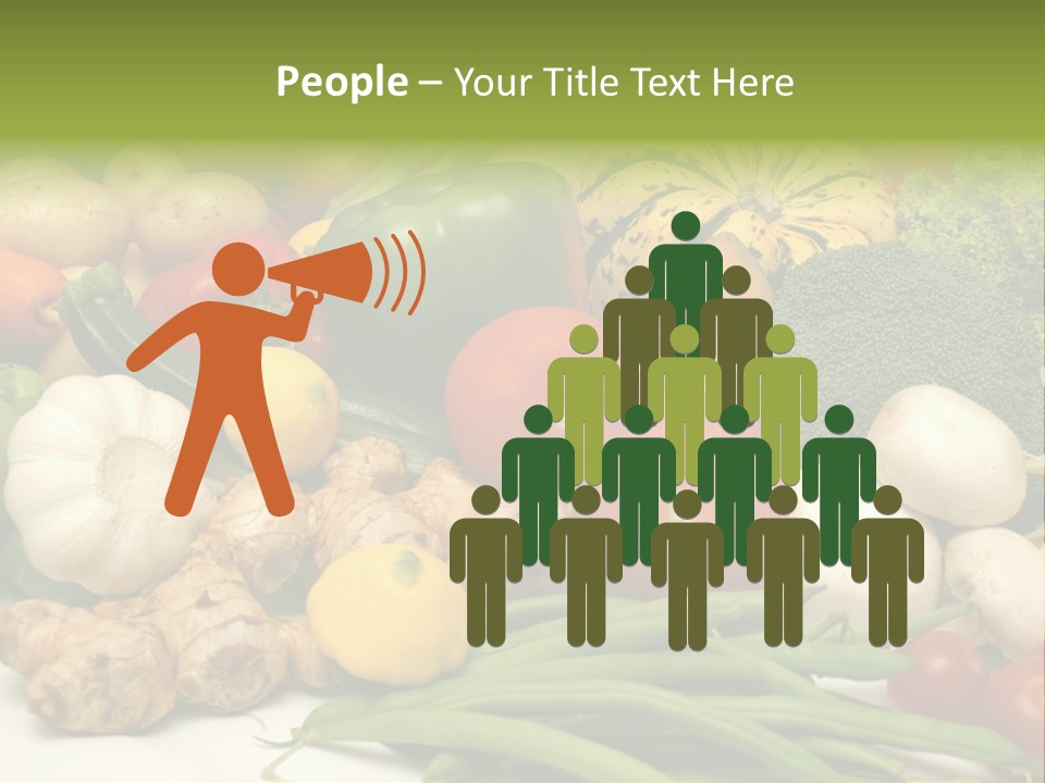 A Bunch Of Different Types Of Vegetables On A Table PowerPoint Template