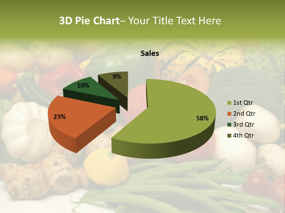 A Bunch Of Different Types Of Vegetables On A Table PowerPoint Template