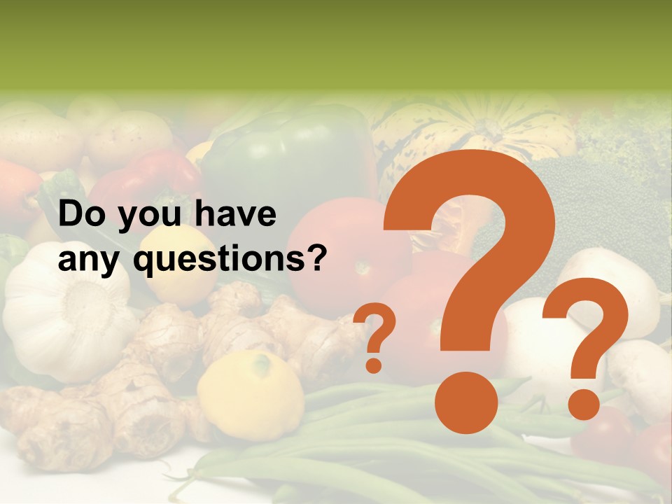 A Bunch Of Different Types Of Vegetables On A Table PowerPoint Template