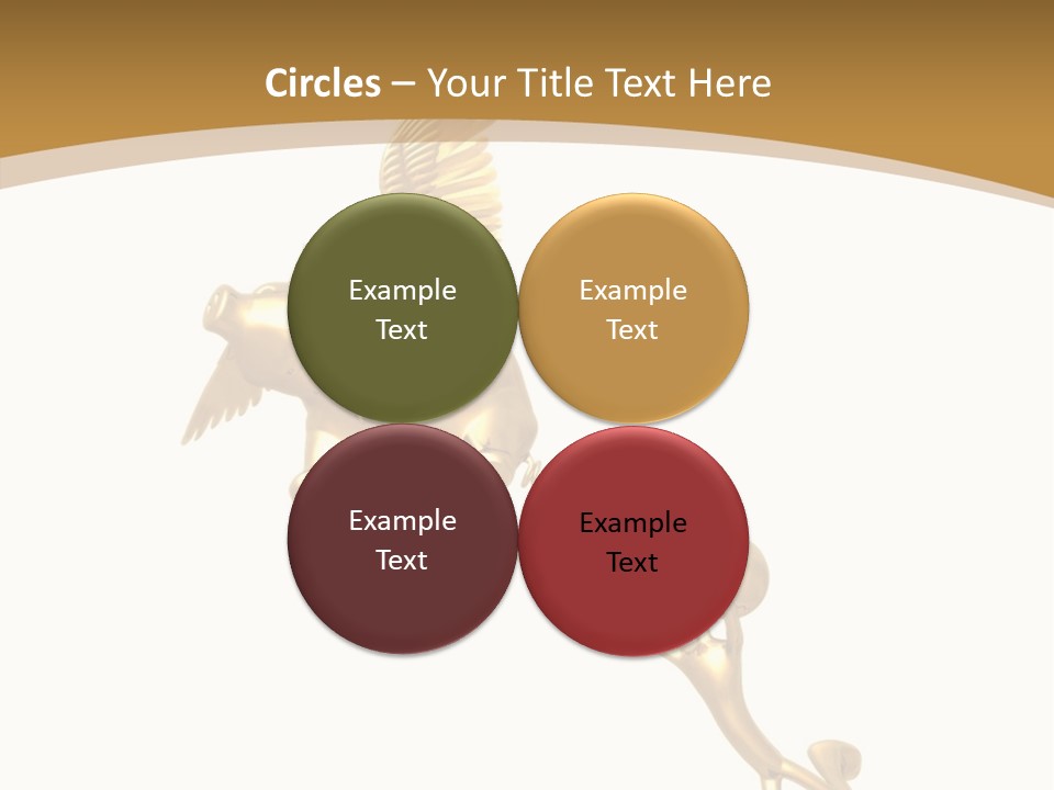 Reaching For A Flying Piggy Bank PowerPoint Template