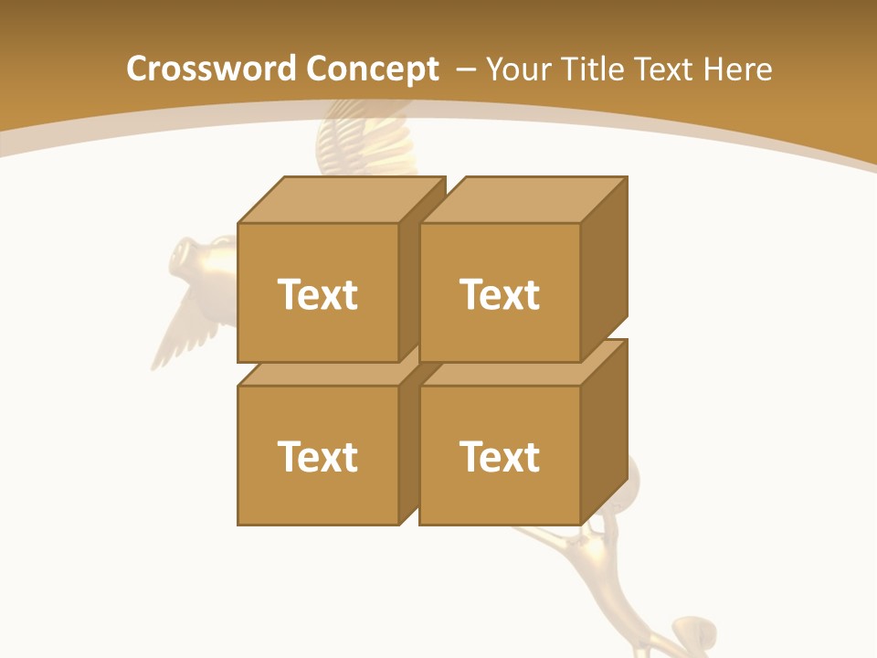 Reaching For A Flying Piggy Bank PowerPoint Template