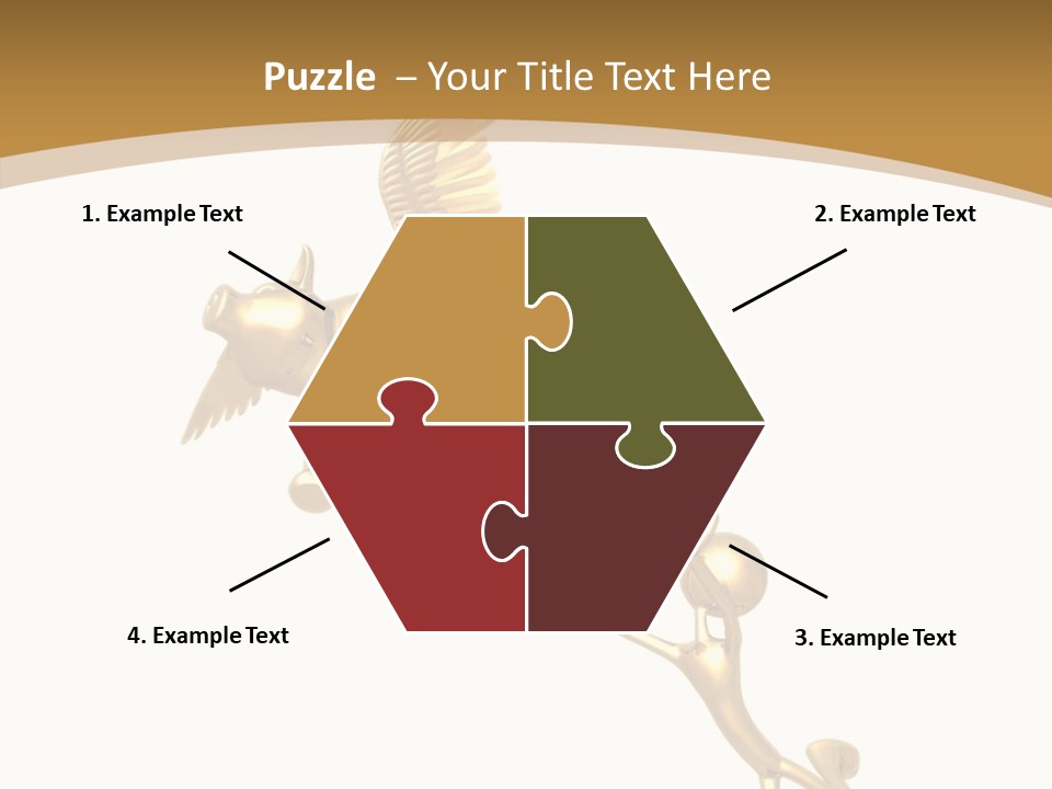 Reaching For A Flying Piggy Bank PowerPoint Template