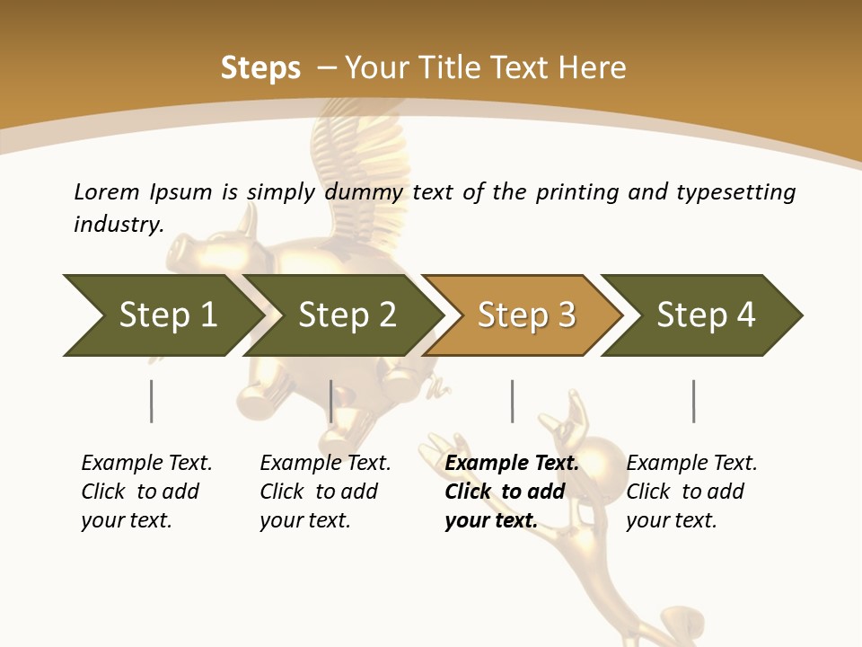 Reaching For A Flying Piggy Bank PowerPoint Template
