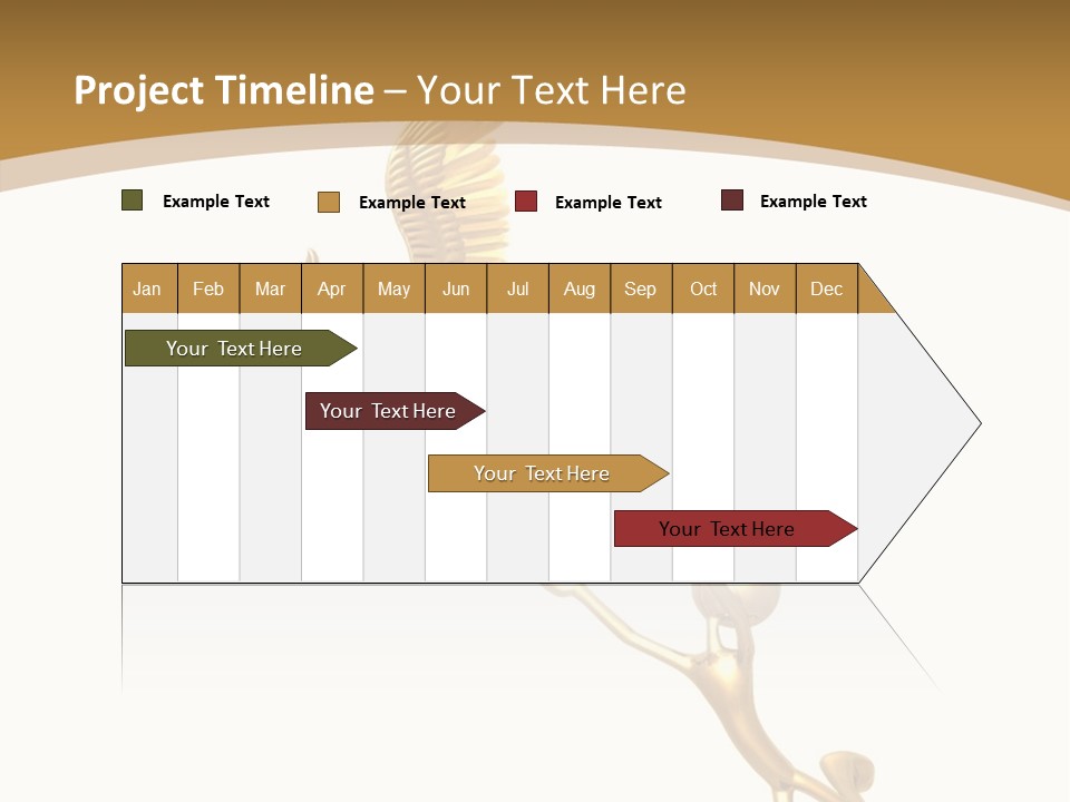 Reaching For A Flying Piggy Bank PowerPoint Template