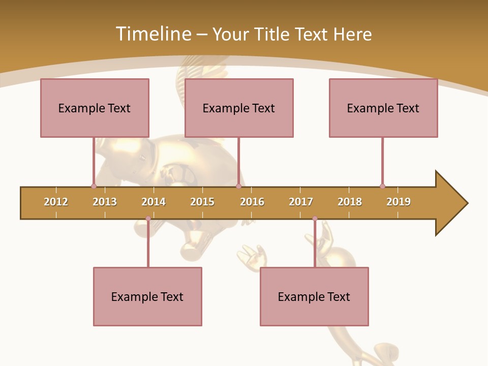 Reaching For A Flying Piggy Bank PowerPoint Template