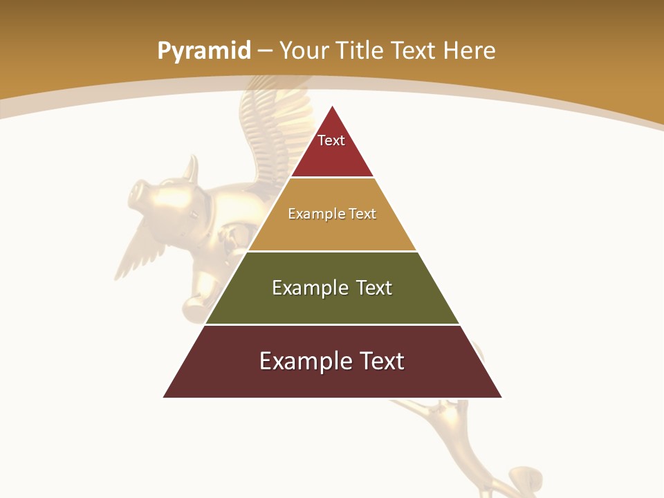 Reaching For A Flying Piggy Bank PowerPoint Template