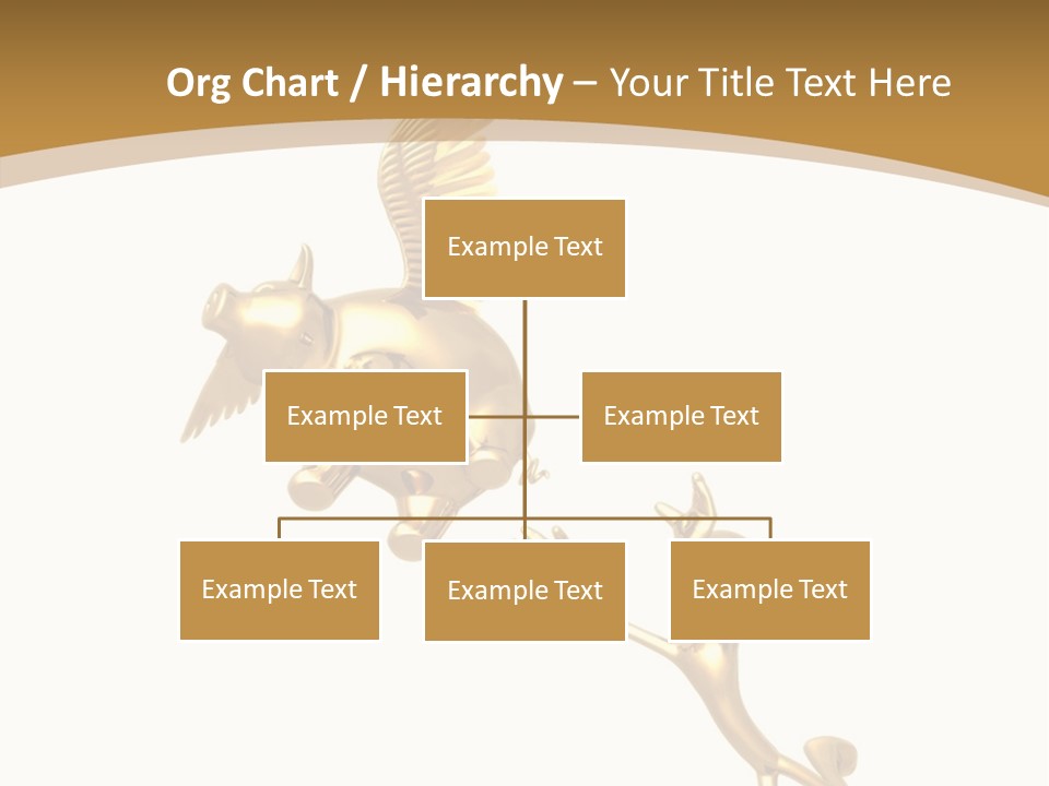 Reaching For A Flying Piggy Bank PowerPoint Template