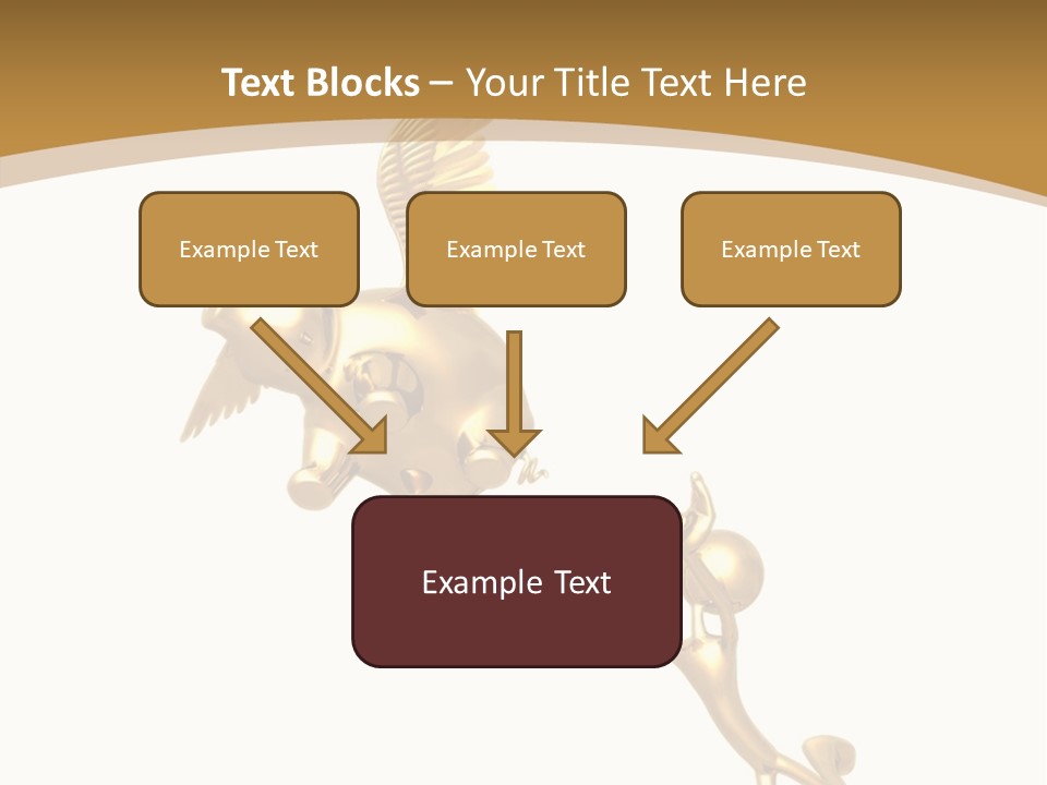 Reaching For A Flying Piggy Bank PowerPoint Template