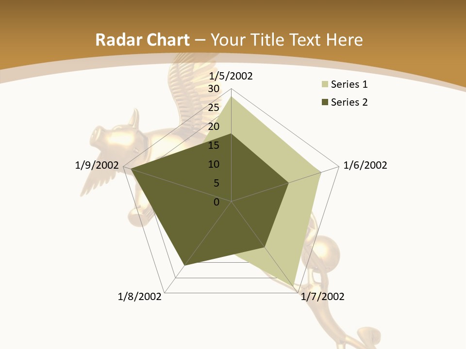 Reaching For A Flying Piggy Bank PowerPoint Template