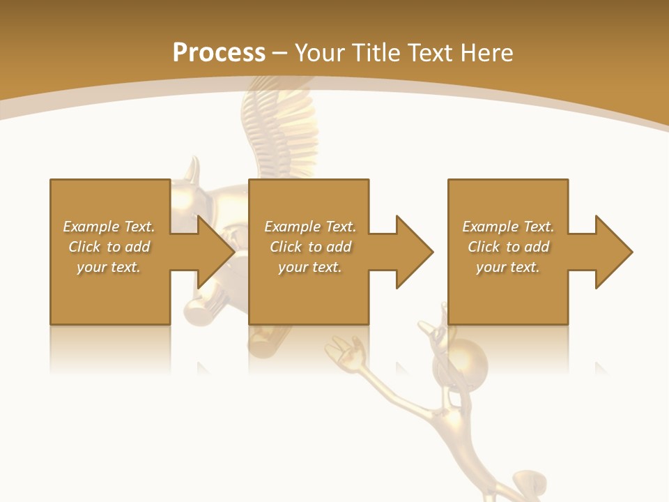 Reaching For A Flying Piggy Bank PowerPoint Template