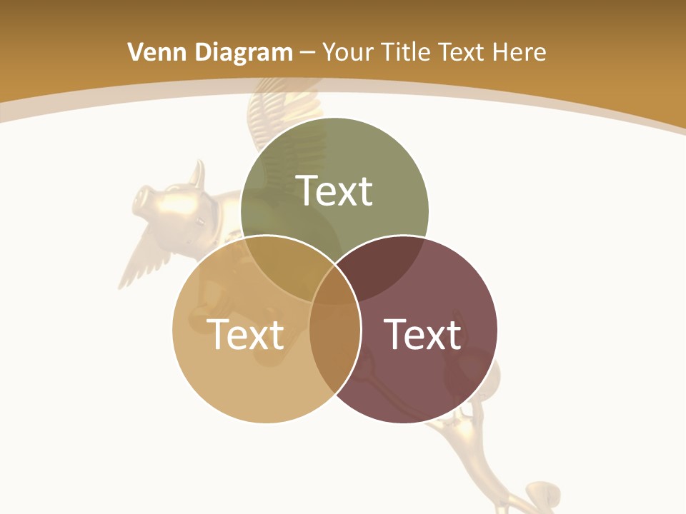 Reaching For A Flying Piggy Bank PowerPoint Template