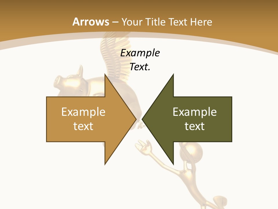 Reaching For A Flying Piggy Bank PowerPoint Template