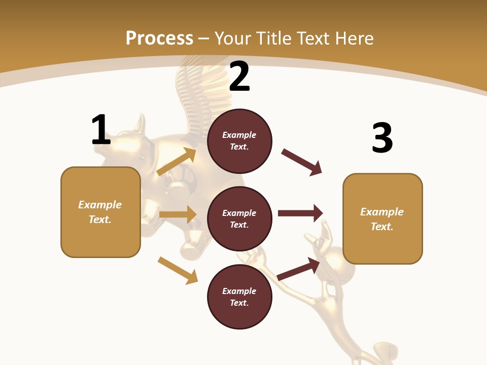 Reaching For A Flying Piggy Bank PowerPoint Template