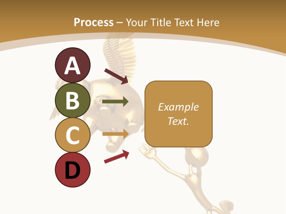 Reaching For A Flying Piggy Bank PowerPoint Template