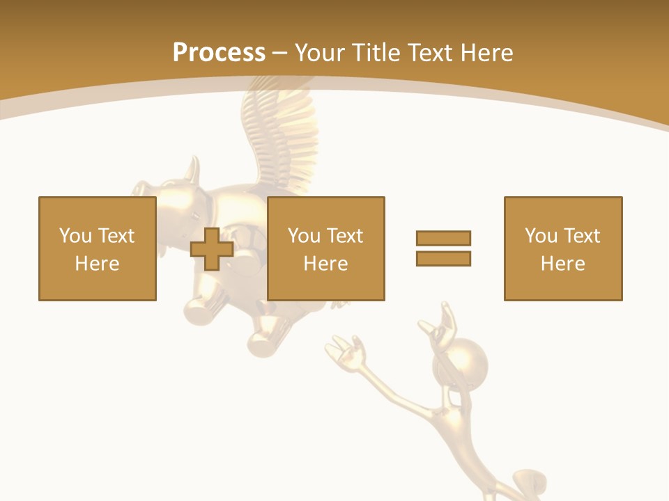 Reaching For A Flying Piggy Bank PowerPoint Template