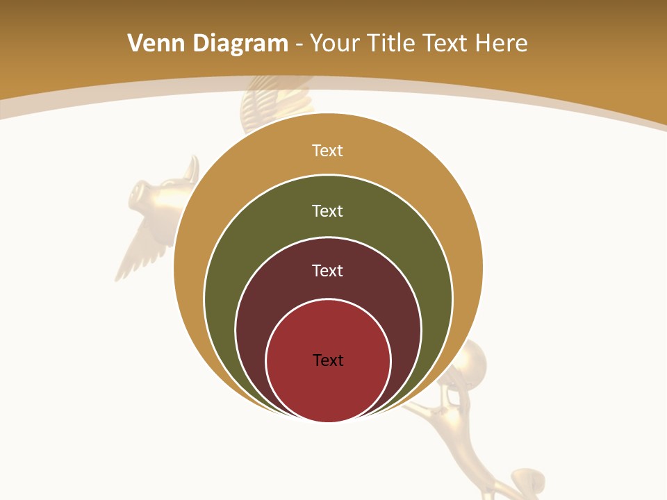 Reaching For A Flying Piggy Bank PowerPoint Template