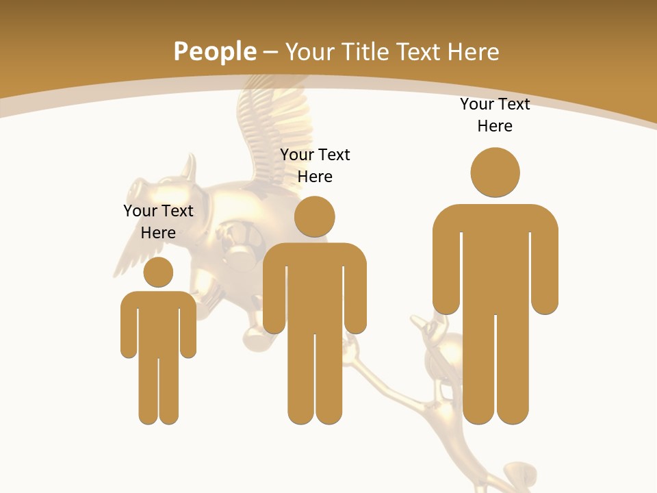 Reaching For A Flying Piggy Bank PowerPoint Template