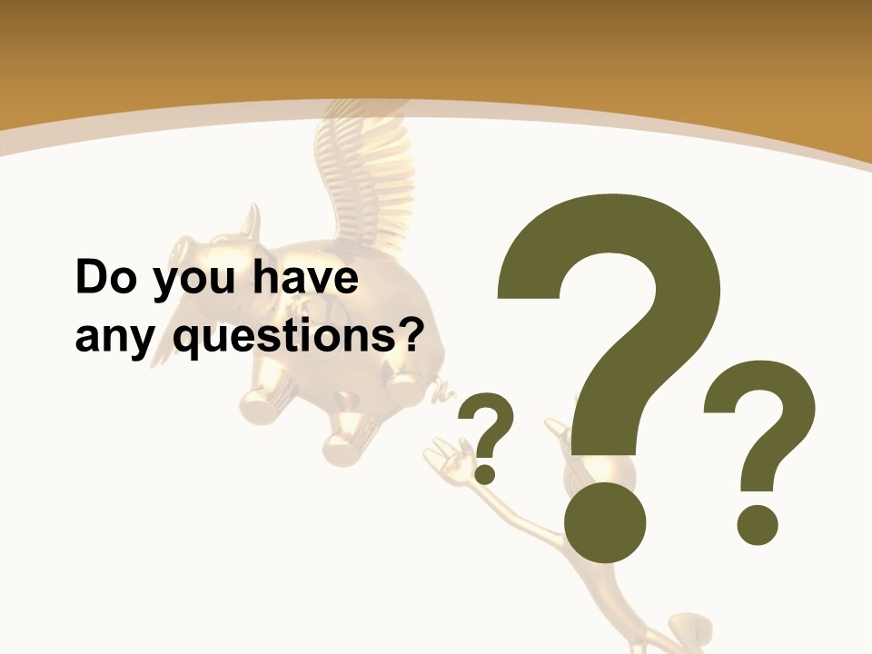 Reaching For A Flying Piggy Bank PowerPoint Template