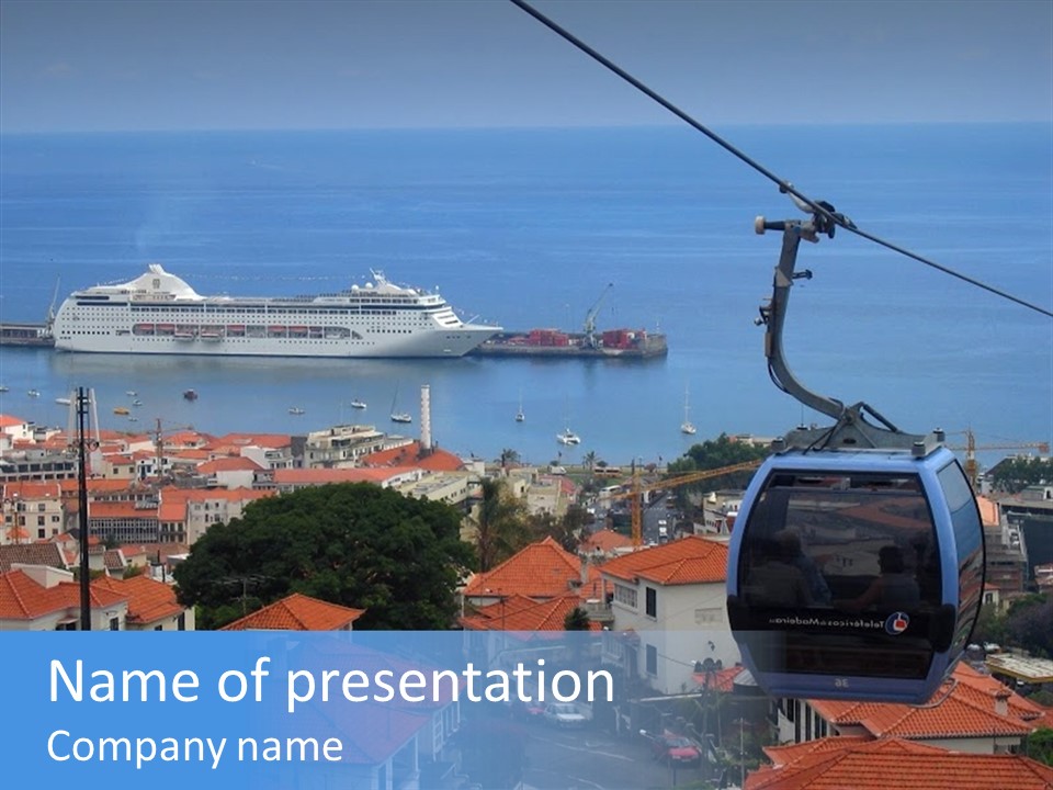 A Cablecar In Funchal / Madeira (Portugal)... PowerPoint Template