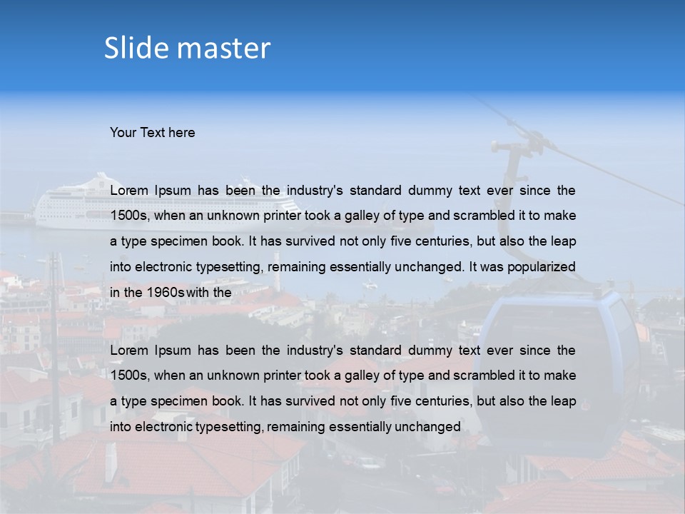 A Cablecar In Funchal / Madeira (Portugal)... PowerPoint Template