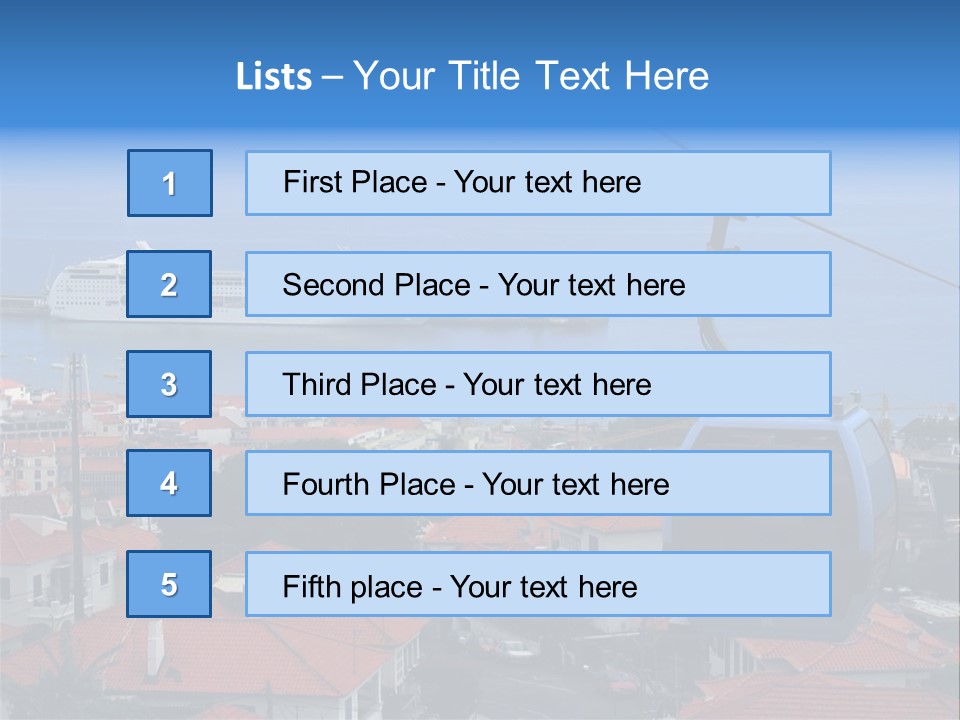 A Cablecar In Funchal / Madeira (Portugal)... PowerPoint Template