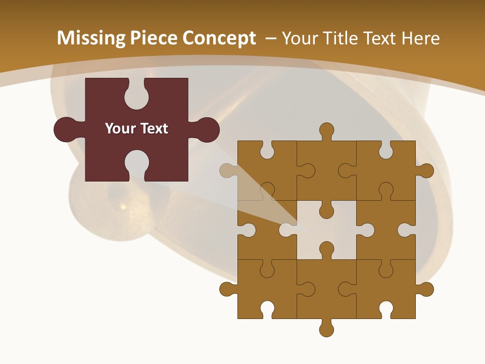 Ringing Bell - Isolated Over White. The Striking Sound Is Definitely Effective For Many Purposes, "Dinner Is Ready" Included! PowerPoint Template