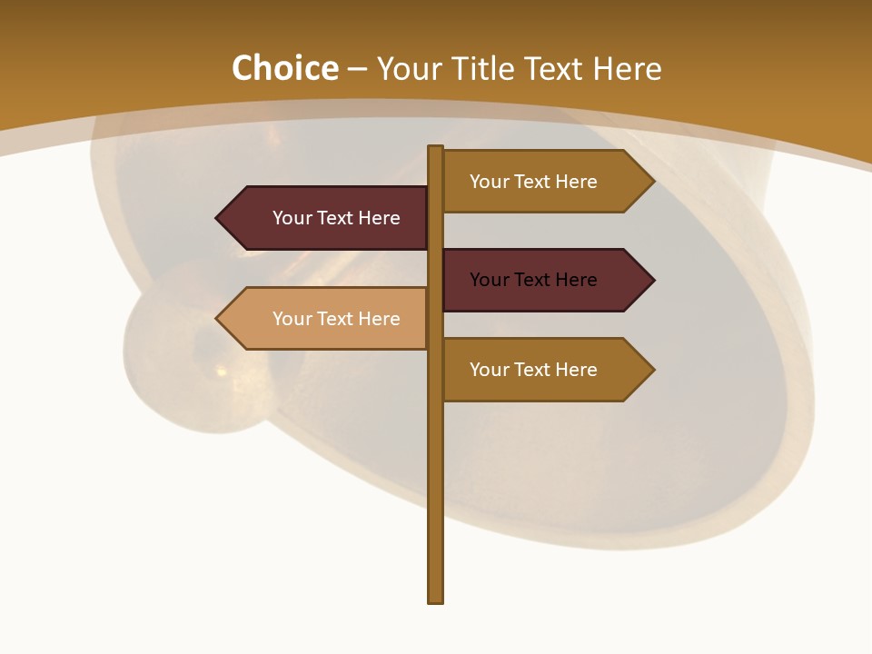 Ringing Bell - Isolated Over White. The Striking Sound Is Definitely Effective For Many Purposes, "Dinner Is Ready" Included! PowerPoint Template