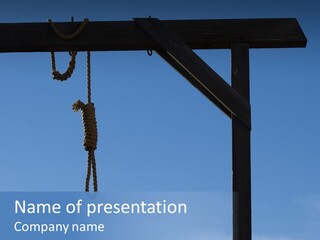 Gallows In Tombstone, Arizona PowerPoint Template