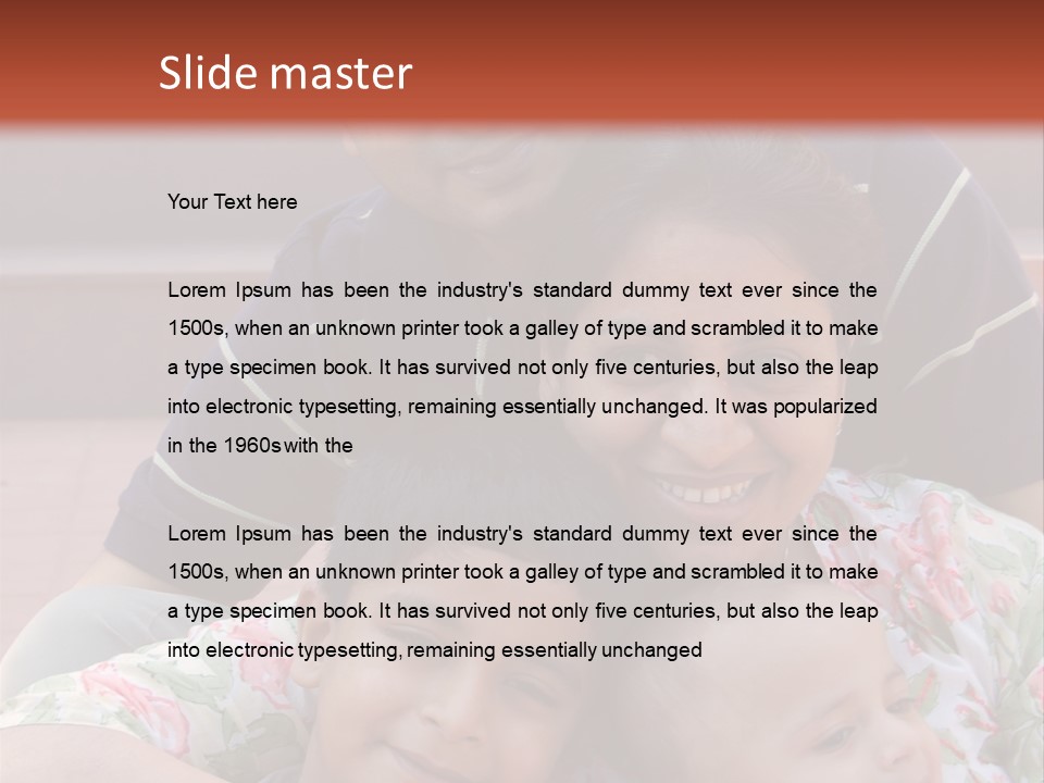 A Happy Asian Family PowerPoint Template