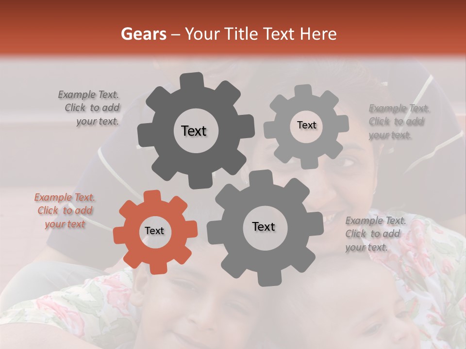 A Happy Asian Family PowerPoint Template