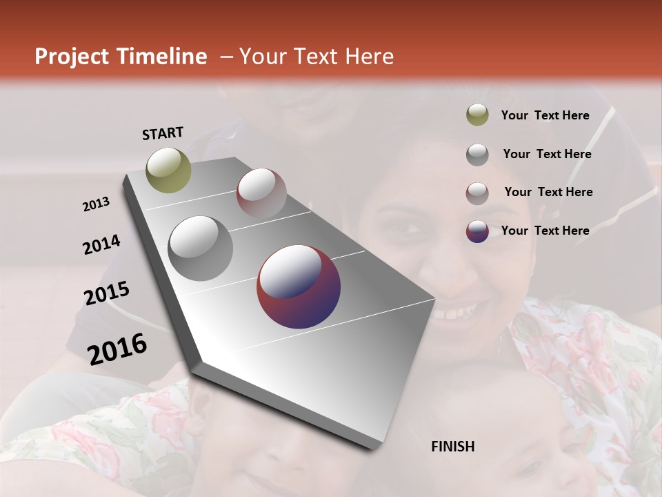 A Happy Asian Family PowerPoint Template