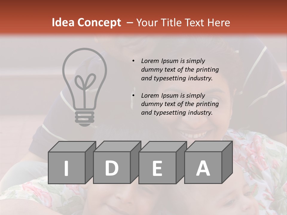 A Happy Asian Family PowerPoint Template