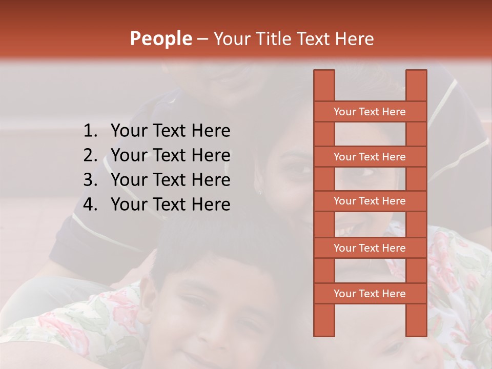 A Happy Asian Family PowerPoint Template