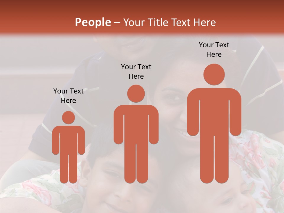 A Happy Asian Family PowerPoint Template