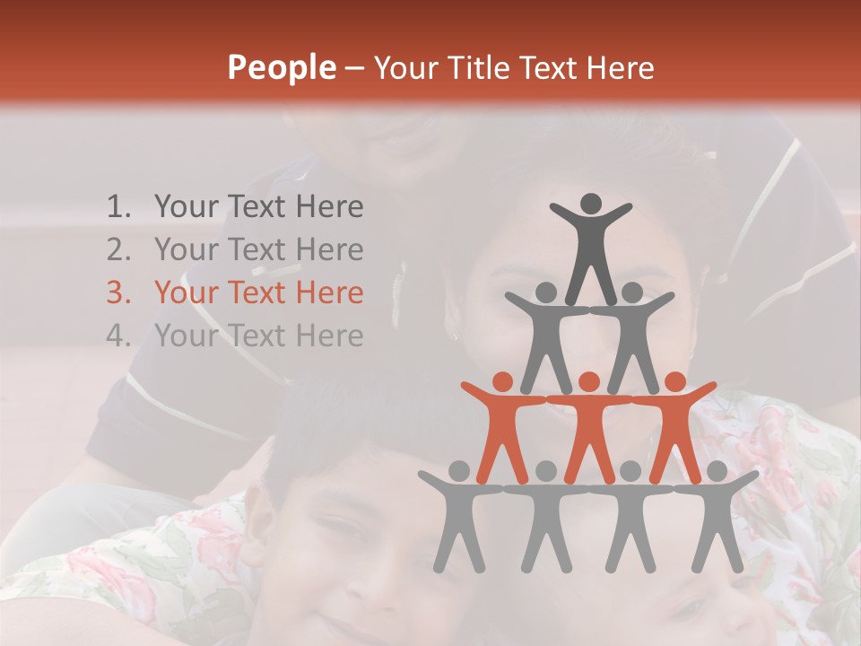 A Happy Asian Family PowerPoint Template