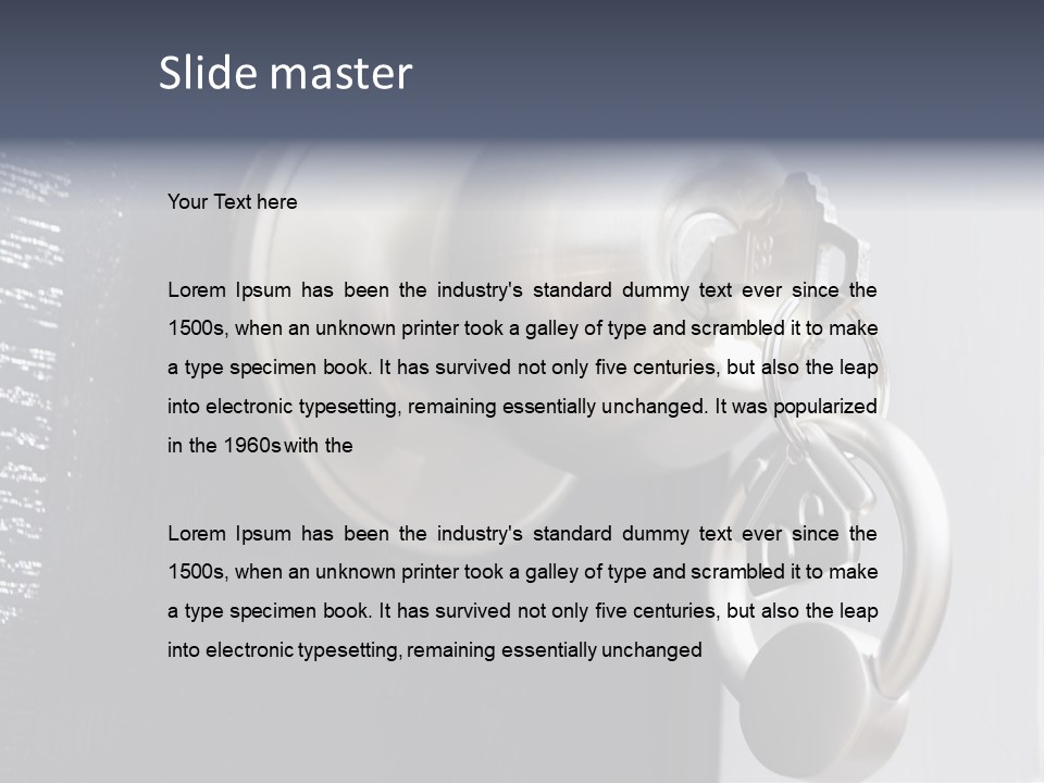 Key On A Keychain In The Lock Of A Front Door PowerPoint Template