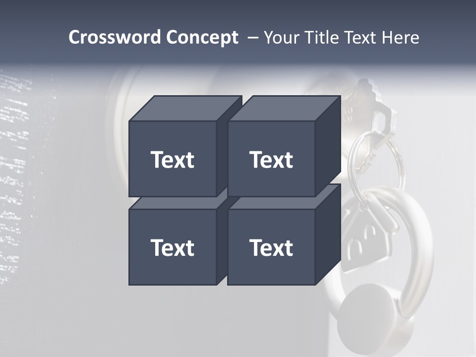 Key On A Keychain In The Lock Of A Front Door PowerPoint Template