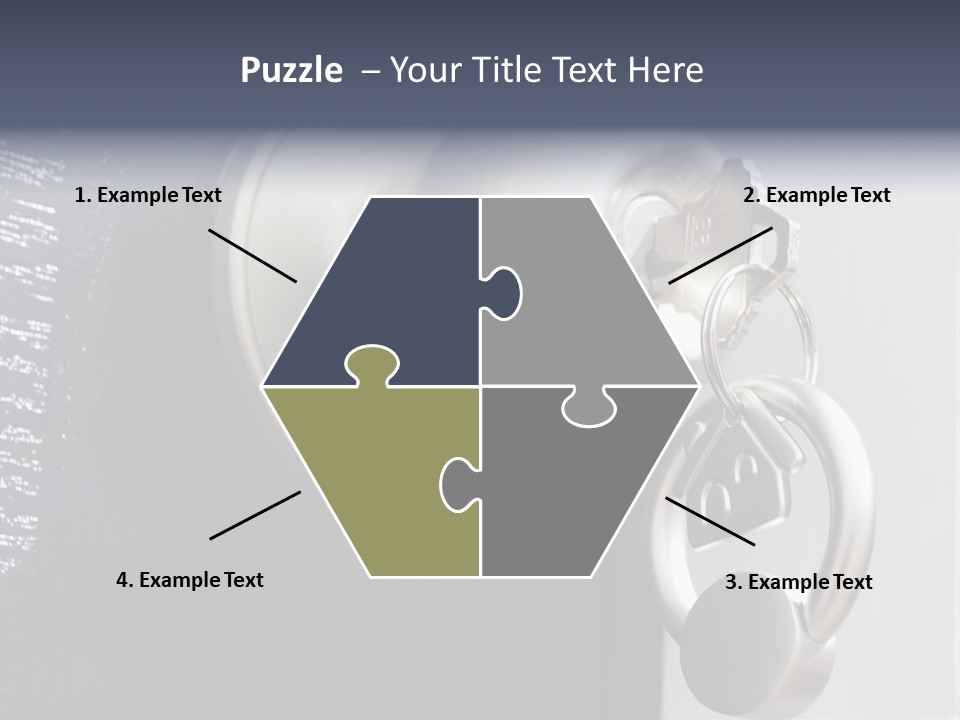 Key On A Keychain In The Lock Of A Front Door PowerPoint Template