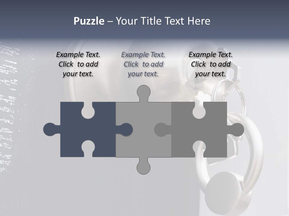 Key On A Keychain In The Lock Of A Front Door PowerPoint Template