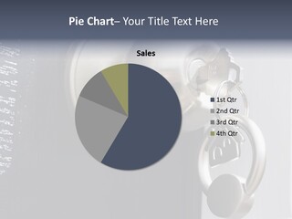 Key On A Keychain In The Lock Of A Front Door PowerPoint Template