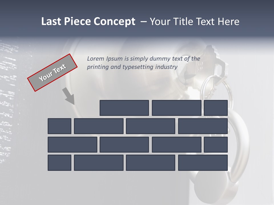 Key On A Keychain In The Lock Of A Front Door PowerPoint Template